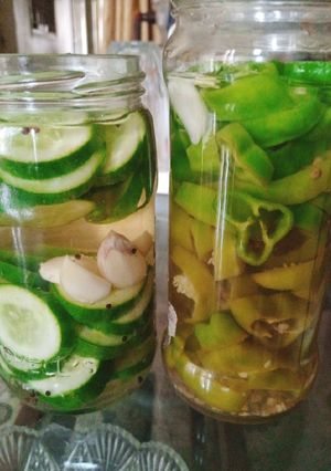 A picture of Homemade Pickle Jalapeno and Cucumber....