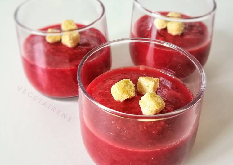 Salmorejo de remolacha sin gluten