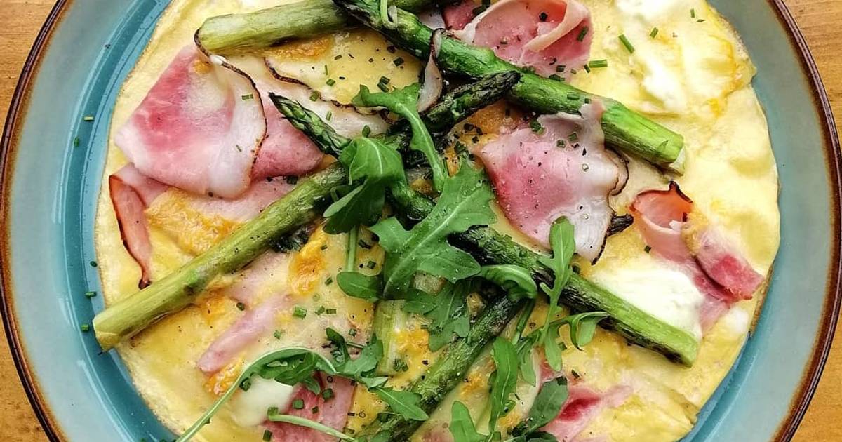 Baked Omelette with Ham, Langres Cheese and Grilled