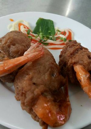 Hình của món Chả vò bọc tôm.