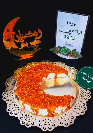 صورة لوصفة تحلية سنيكرز على شكل هلال رمضان