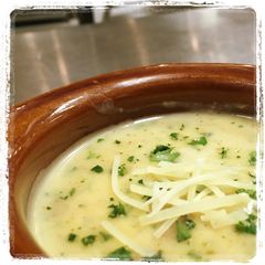 A picture of Italian Sausage Potato Cream Soup.