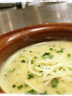 A picture of Italian Sausage Potato Cream Soup.