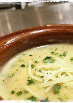 A picture of Italian Sausage Potato Cream Soup.