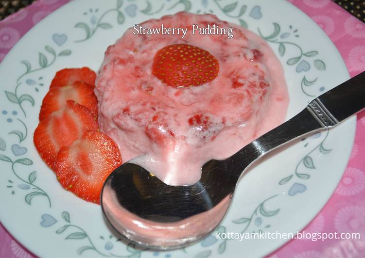 Recipe: Tasty Strawberry Pudding