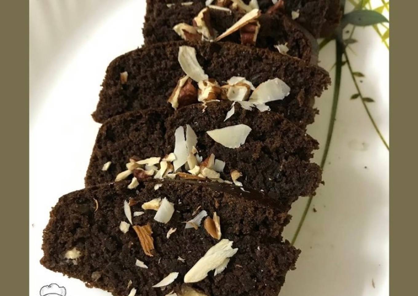 Eggless Chocolate Walnut Banana Bread