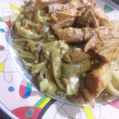 A picture of Alferado fettucine pasta recipie.