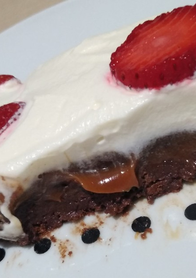 Una foto de Postre choco, dulce y crema