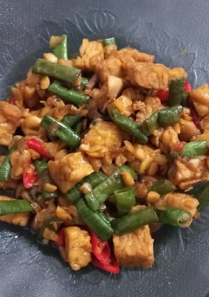 Foto resep Tumis tempe kacang panjang