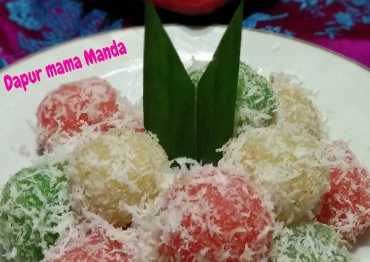 resep cara mengolah Bola-bola Singkong Pelangi