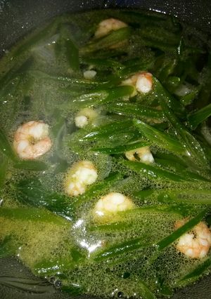 Foto resep Tumis bunga bawang dan udang