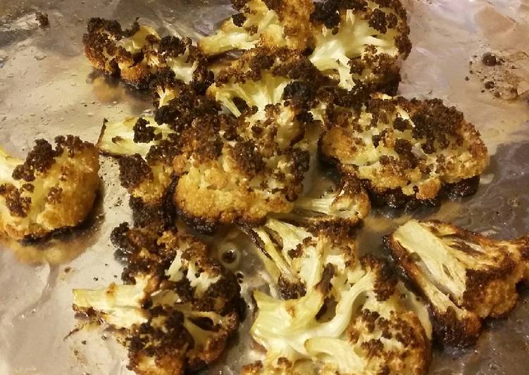 Super Yummy Crispy Charred Cauliflower