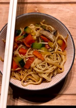 Une photo de Nouilles sautées aux légumes