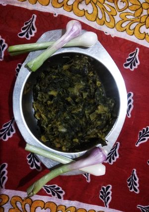 A picture of Spring Onion Dry Subji.