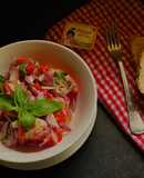 Tomato Salad with Anchovy vinaigrette