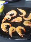 Gambas flambeadas con all i oli