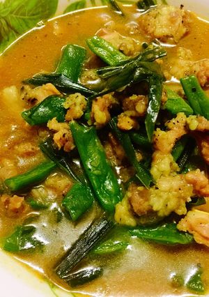 Hình của món Lợn mán xào cà ri.