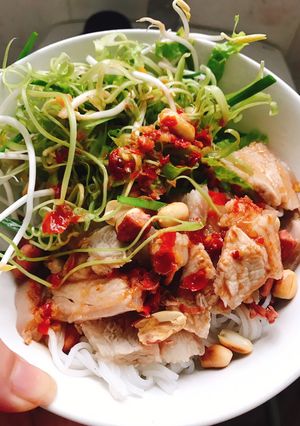 Hình của món Bún mắm nêm.