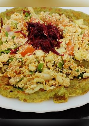 A picture of Stuffed Moong Chilla.