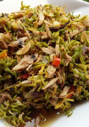 Foto resep Tumis bunga pepaya tongkol suwir ala bunda jkb