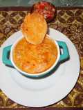 Chupe de locos con crutones parmesanos
