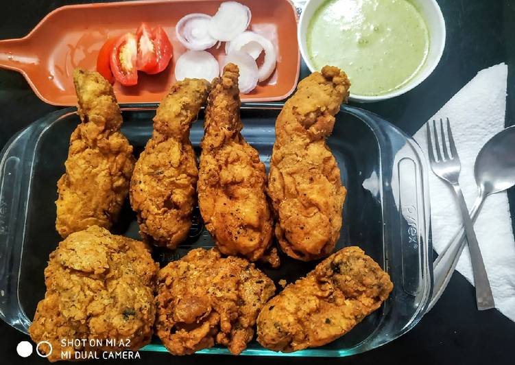 Steps to Prepare Perfect Kfc style crispy fried chicken