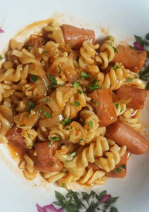 Foto resep Sosis n Pasta Asam Manis