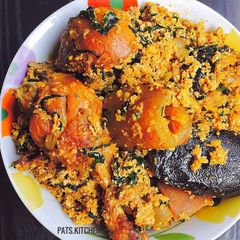 A picture of Melon (Egusi) Soup.