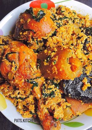 A picture of Melon (Egusi) Soup.