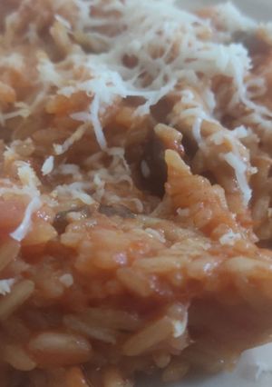 Una foto de Arroz vegano a la genovesa