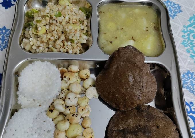 Falahari Thali Recipe by sudha dhanuka - Cookpad