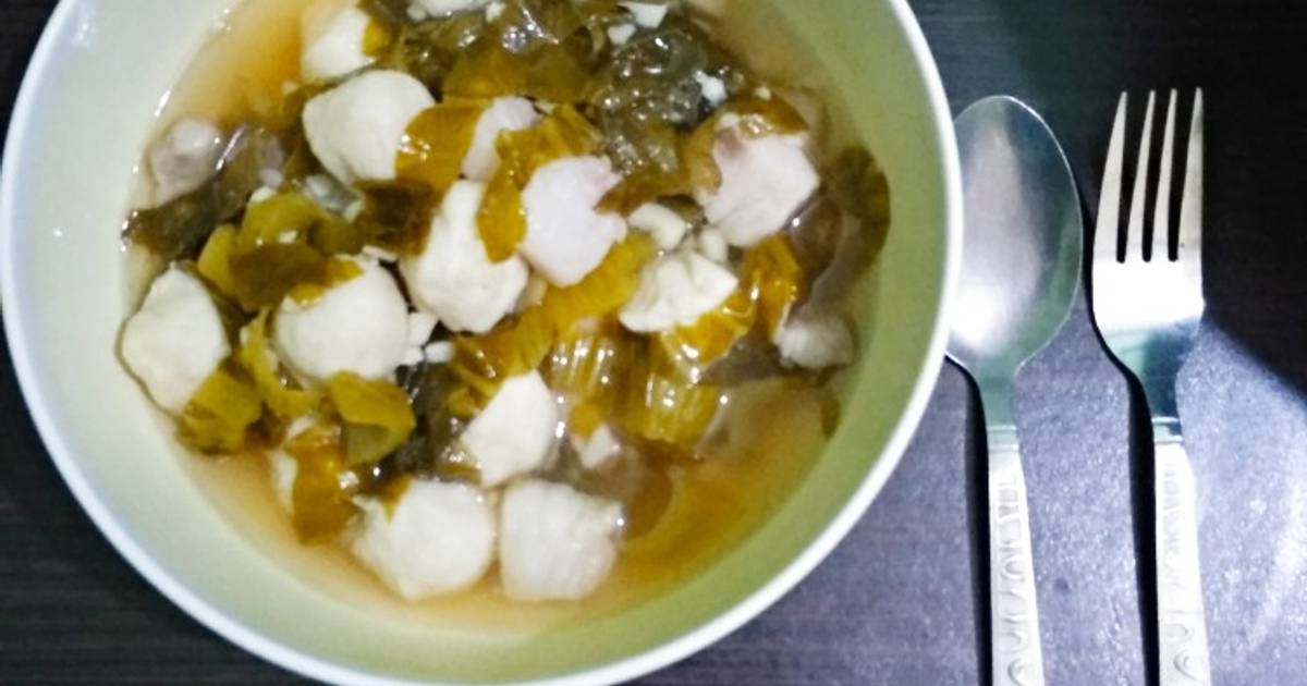 Resep Sup Sawi Asin Bakso Oleh Lisra Cookpad