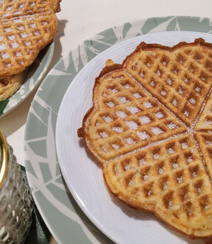 Gofri zabpehelyből (glutén-, tej-, cukor-,sütőpor- és élesztőmentes) recept fotója