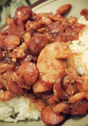 A picture of Crazy Steam Rice (Nasi Gila).