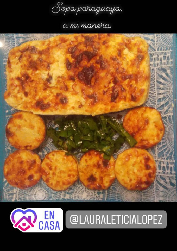 Una foto de Sopa paraguaya mi versión