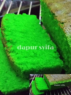 Foto resep Condensed milk pound cake pandan