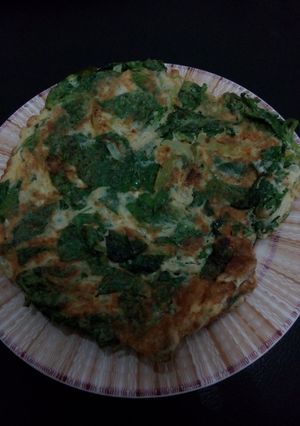 Foto resep Baby Spinach Omelette (Diet Mayo)