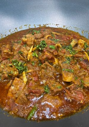 A picture of Lahori Mutton Karhai.