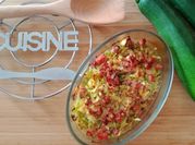 Une photo de crumble courgette