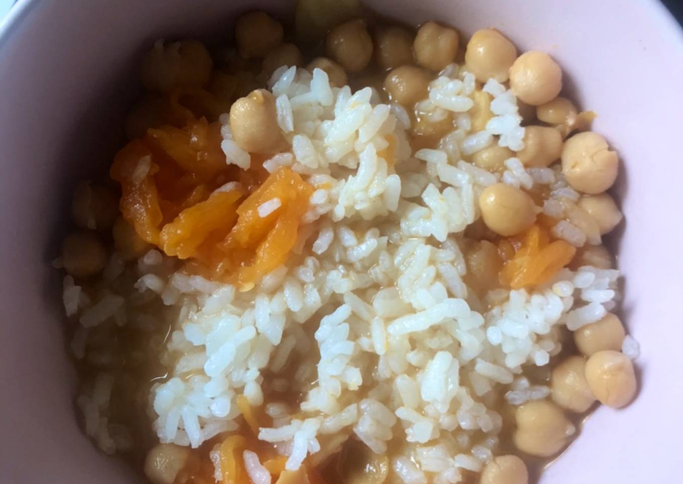 Garbanzos en olla rápida con arroz