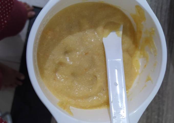 Mpasi 6 bulan - bubur dori keju