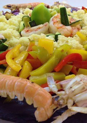Foto di Couscous con crostacei e verdure