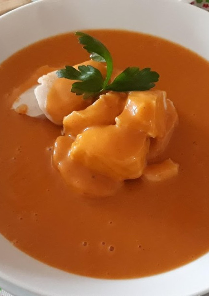 Una foto de Crema de pescado