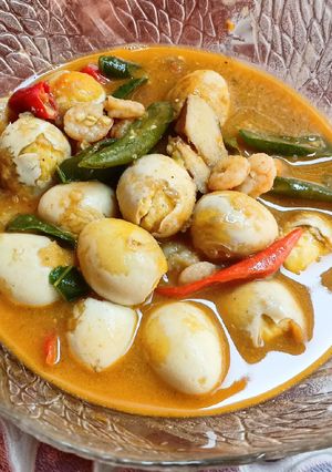 Foto resep Tumis udang telur puyuh pedas