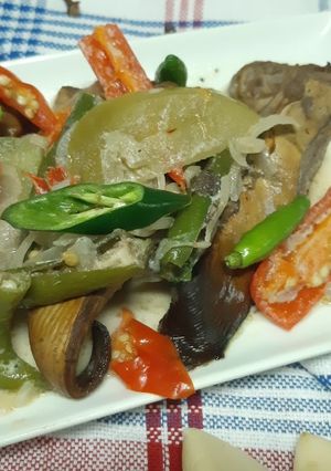 Foto resep Ikan pari asap/iwak pe kuah santan