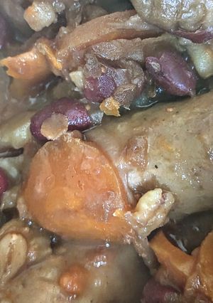 A picture of Cholent-inspired casserole (vg).
