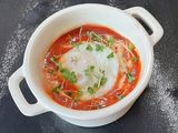 Freddy’s Poached egg with a sweet pepper sauce