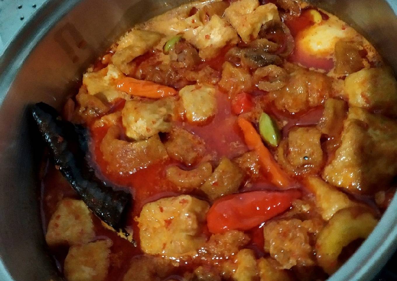 Sambal Goreng Krecek Tahu dan Telur