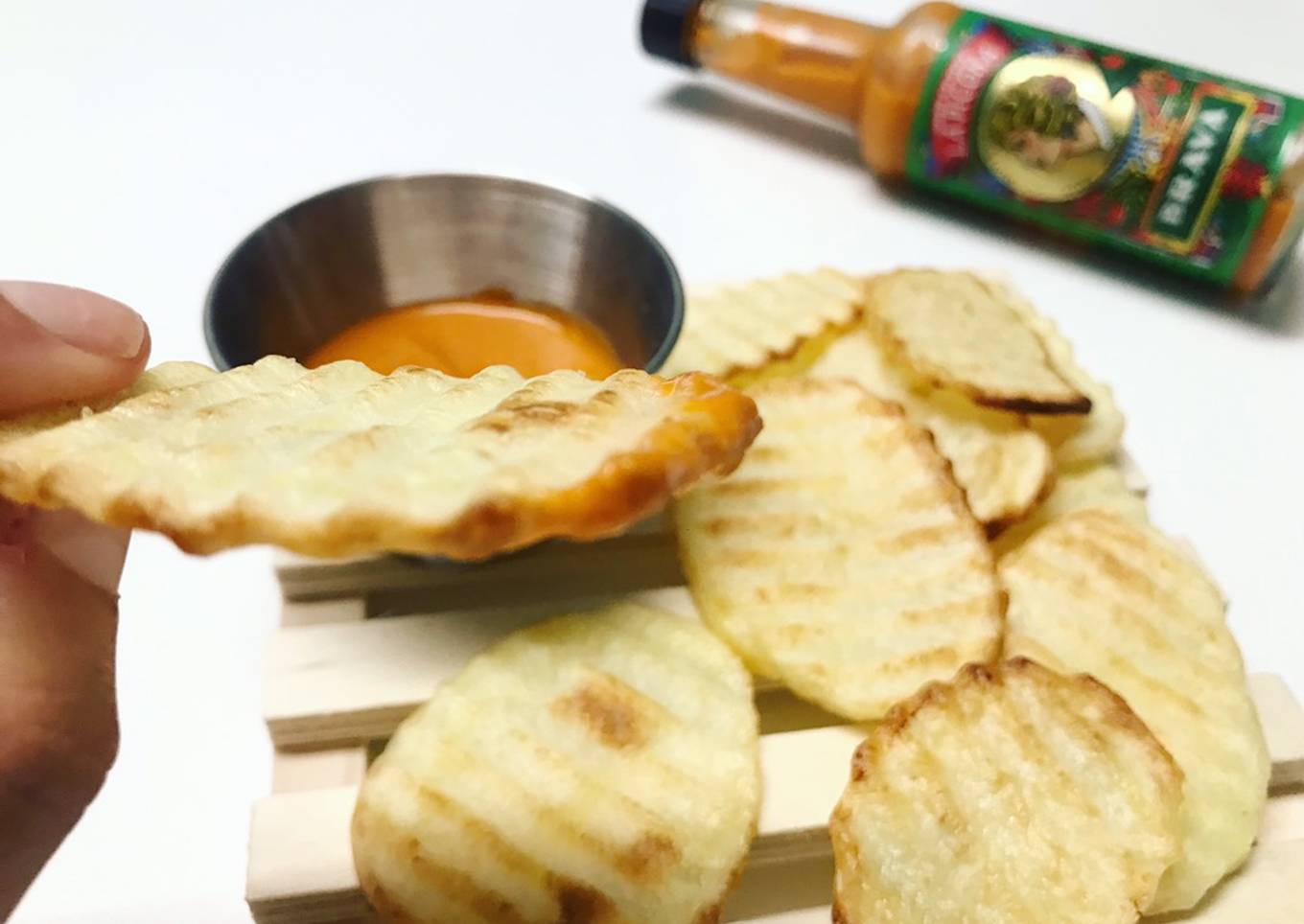 Patatas onduladas saludables