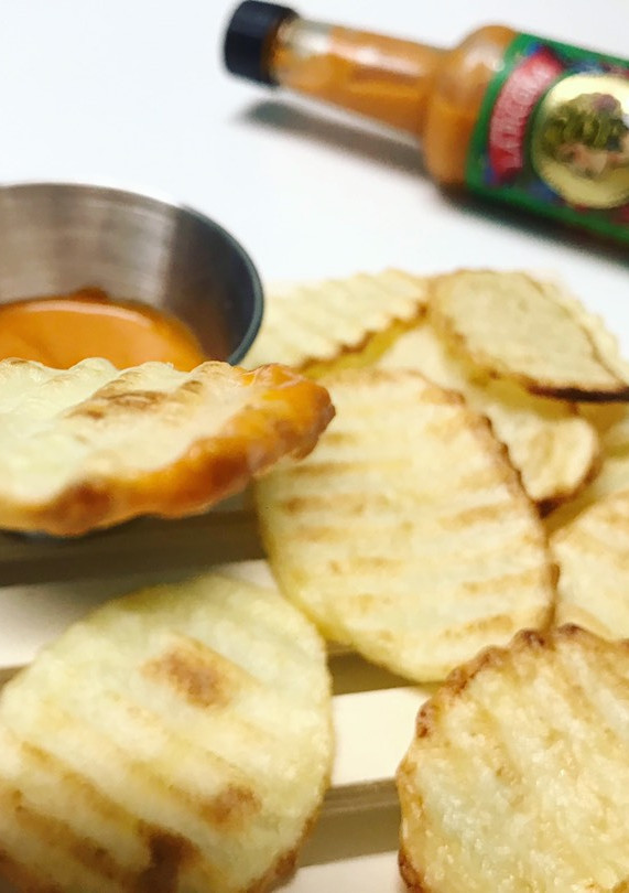 Una foto de Patatas onduladas saludables